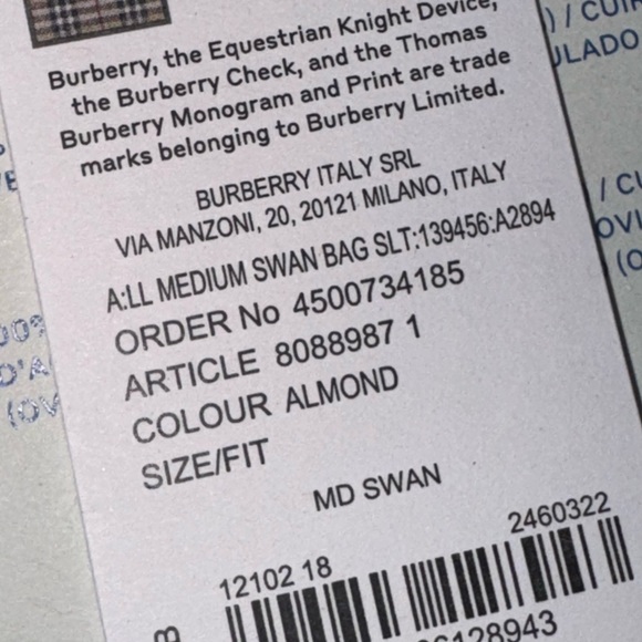 Burberry Medium Swan Chain shoulder Bag - Picture 3 of 7